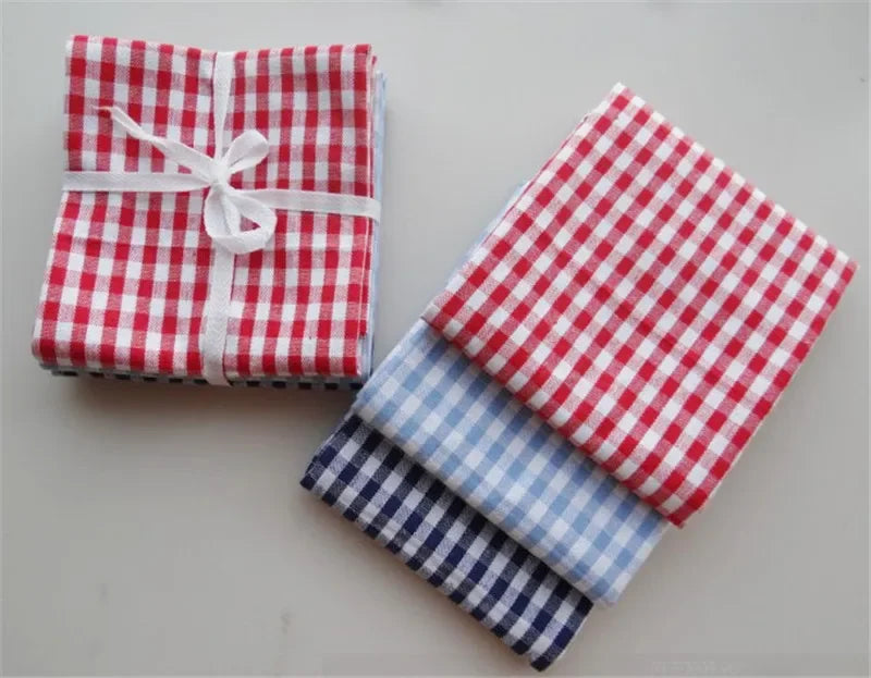 1Pc 30x40cm Classical Plaid Cotton Dinner Table Cloth Napkins Kitchen Placemat Home Party Decoration