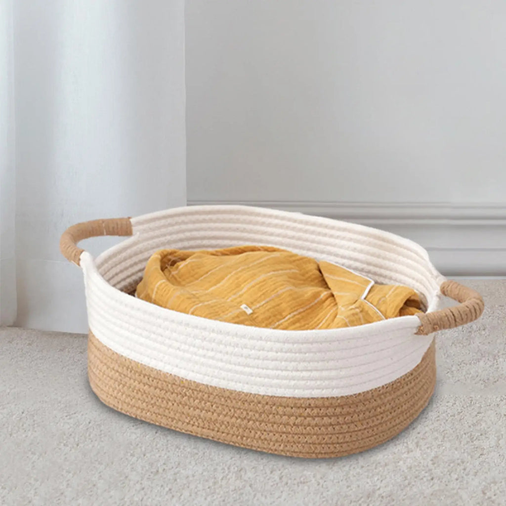 Rope Woven Baskets for Organizing Storage Basket Basket Sturdy Gift Basket Empty for Living Room Office Tabletop Home