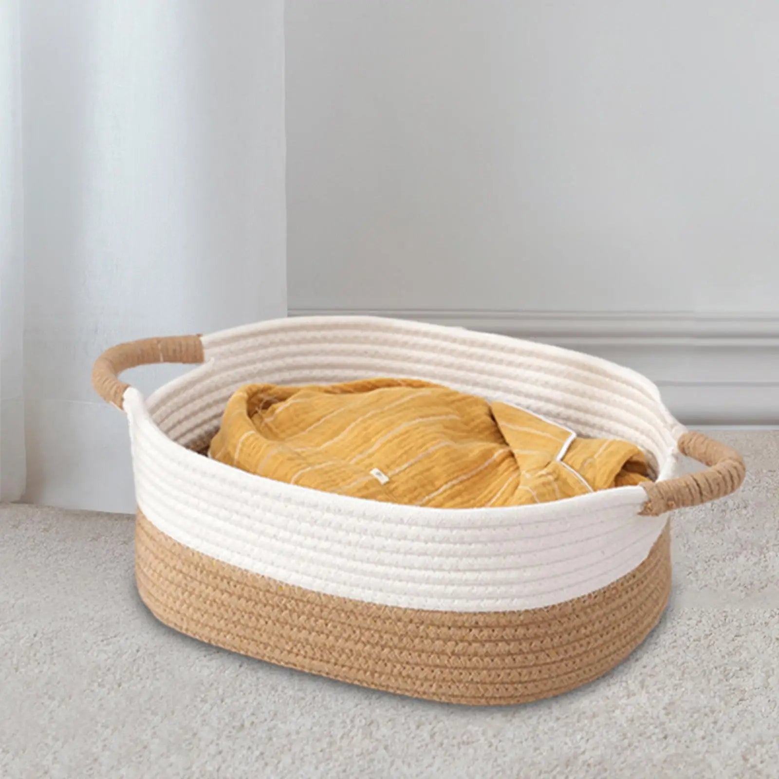 Rope Woven Baskets for Organizing Storage Basket Basket Sturdy Gift Basket Empty for Living Room Office Tabletop Home