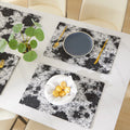 Nordic Jacquard Decoration Placemats Double-Sided Printed Floral Pattern Cutlery Mats Home Decor Dining Table Coffee Table Mats