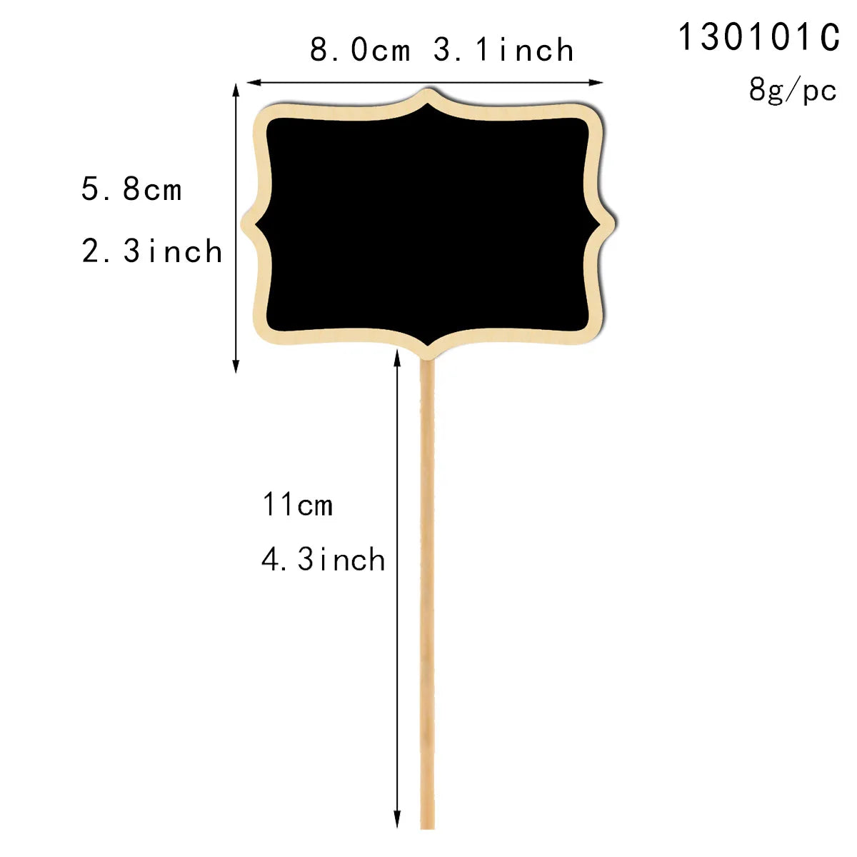 10Pcs Wood Chalkboard Plant Tag, Wooden Stakes Plant Labels Blackboard Garden Tags