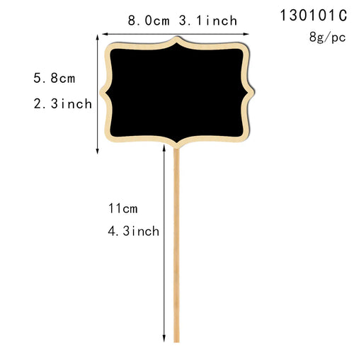10Pcs Wood Chalkboard Plant Tag, Wooden Stakes Plant Labels Blackboard Garden Tags