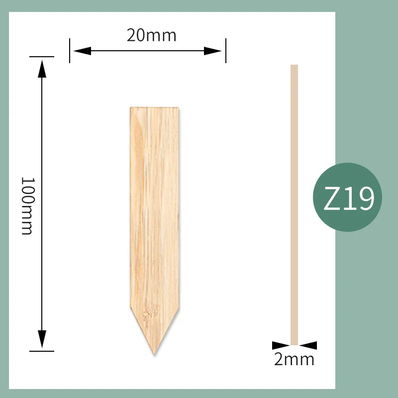 20PCS Bamboo Stake Plant Labels Eco-Friendly Plant Signage Card Tags Garden Markers For Potted Herbs Flowers Vegetables Tools