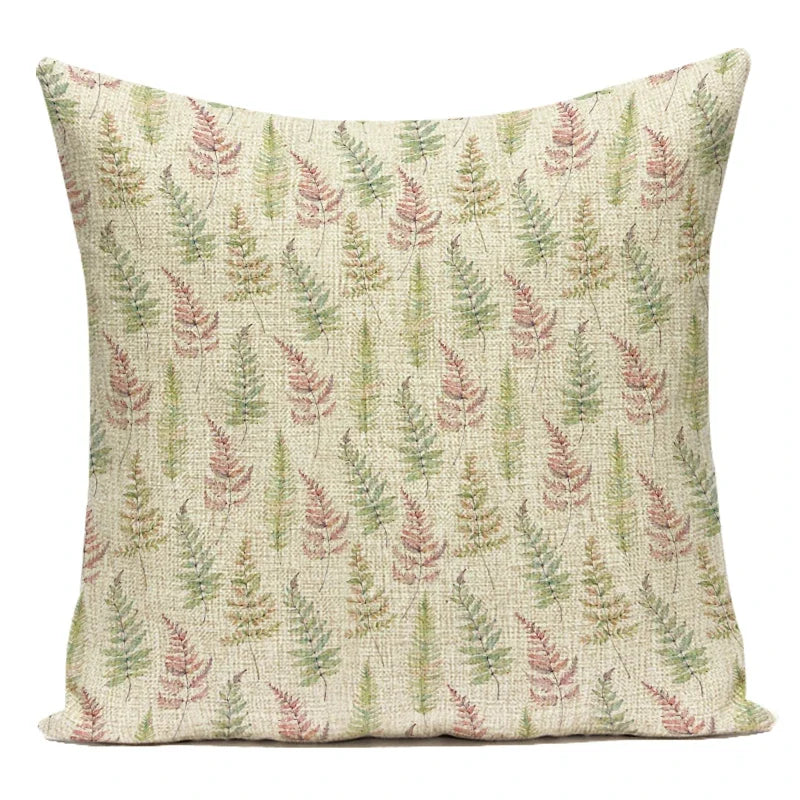 Decorative Throw Pillows Farmhouse Home Decor Tropical Green Plant Leaf Pillow Cover Cushion Cover for Living Room Almofadas