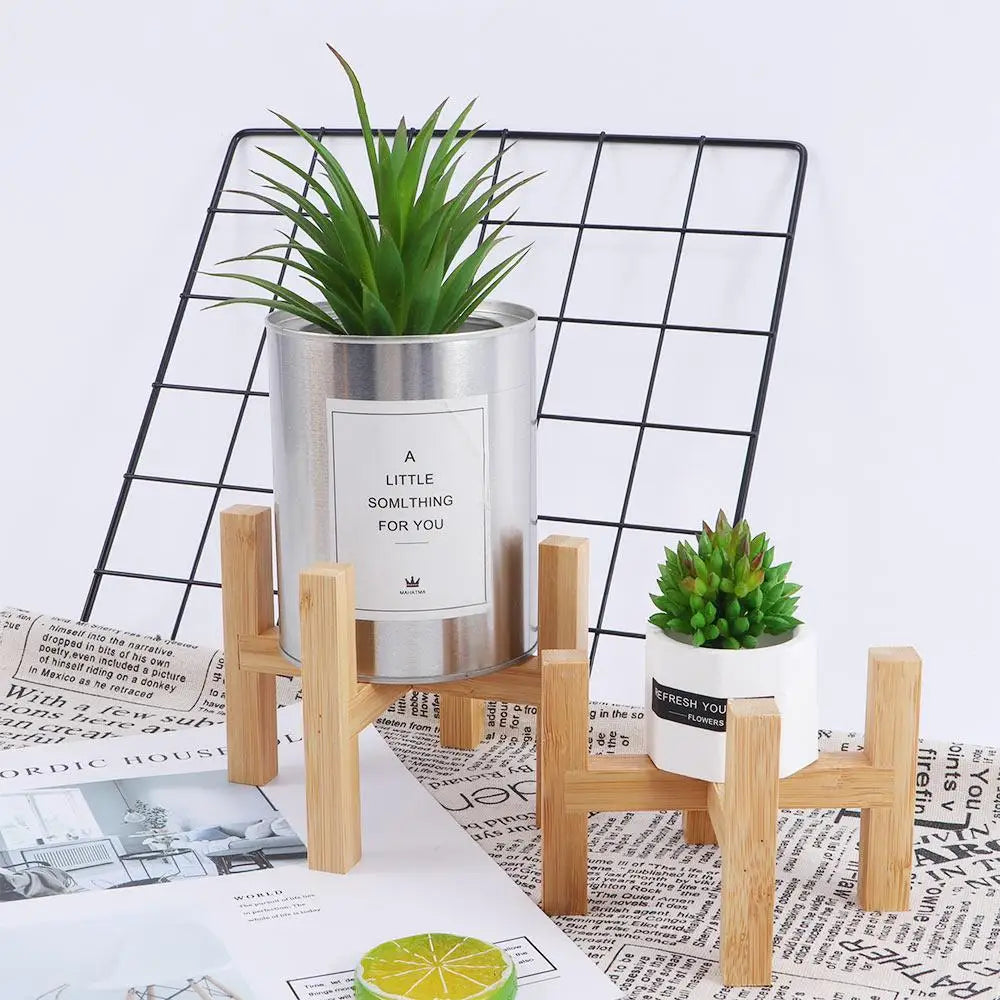 Strong Durable Planter Garden Display Bonsai Holder Plant Stand Shelf Flower Pot Trays Wood Rack