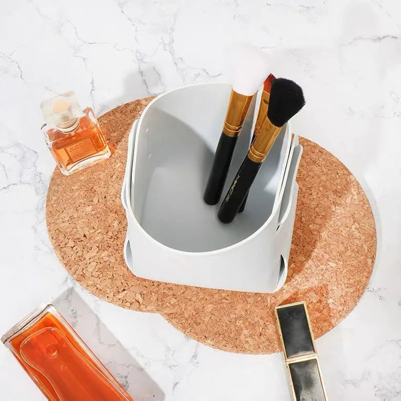 Storage Box Creative PU Leather Desktop Decorate Jewelry Keys Display Tray Makeup Organizer Container Books Plants Holder Nordic