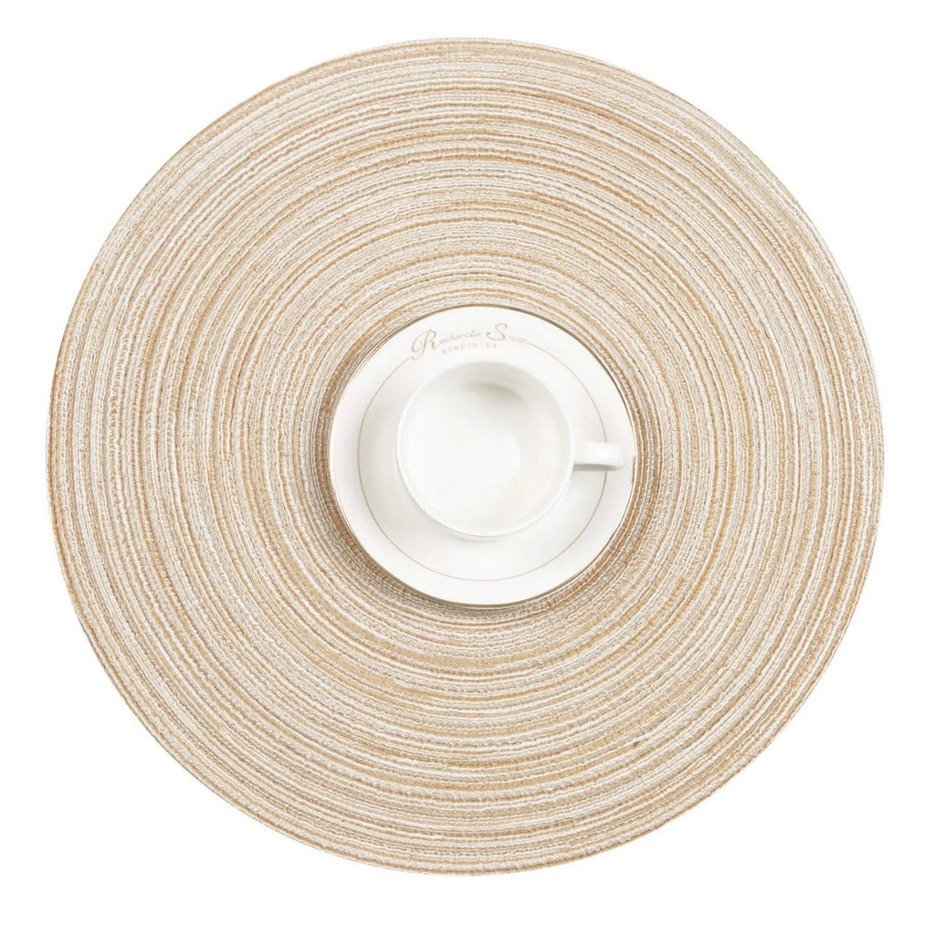Round Braided Placemat Set of 6 Washable Round Placemats for Kitchen Table Round Table Mats for Party BBQ Christmas Everyday Use