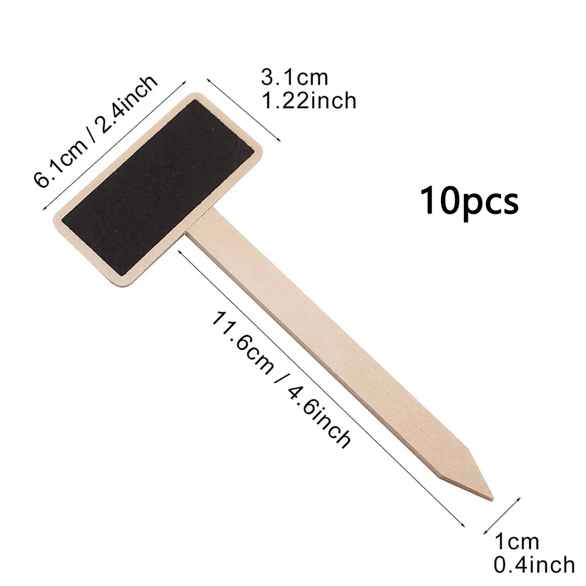 10pcs- Creative Garden Markers For Succulents & Flowers - Blackboard Plant Labels With Stakes