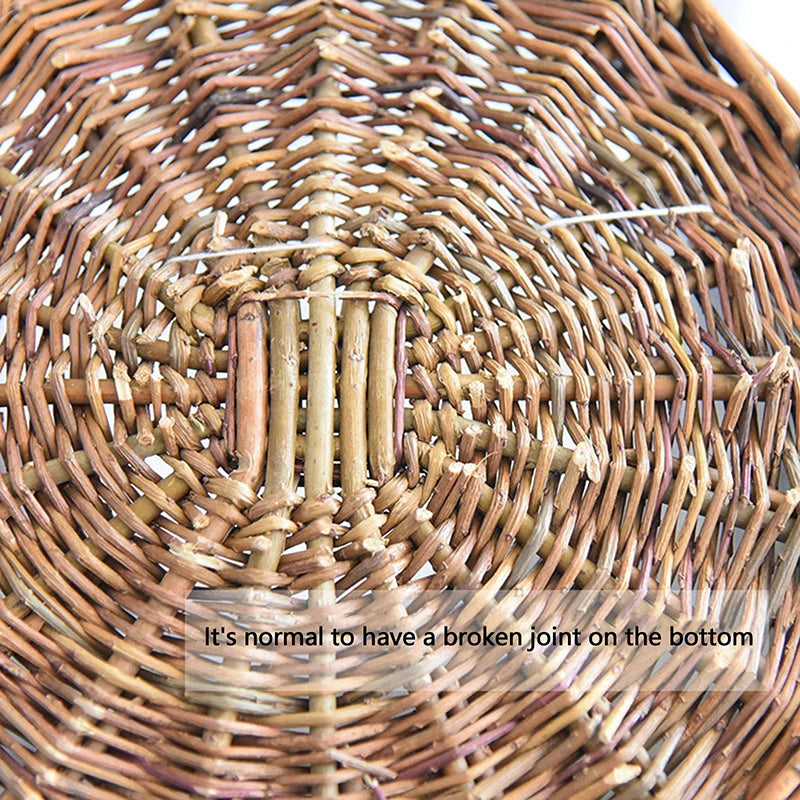 Hand Made Wicker Rattan Flower Planter Wall Hanging Wicker Rattam Basket Garden Vine Pot Plants Holder Wall Planter Home Decor