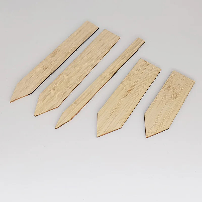 20PCS Bamboo Stake Plant Labels Eco-Friendly Plant Signage Card Tags Garden Markers For Potted Herbs Flowers Vegetables Tools
