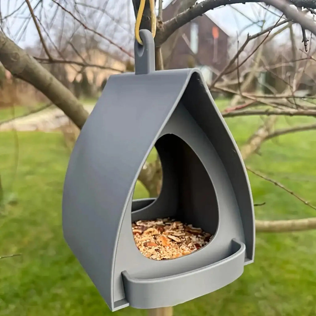 Bird Feeders for Outdoors Open Design Hanger with Top Hook Hut Shape Hangable Mounted Small Hummingbird Feeder for Outside