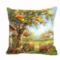 Home Decor Spring Garden Scene Pillow Covers Pattern Cushion Cover Suitable For Sofa Bedroom Car Pillow Cover